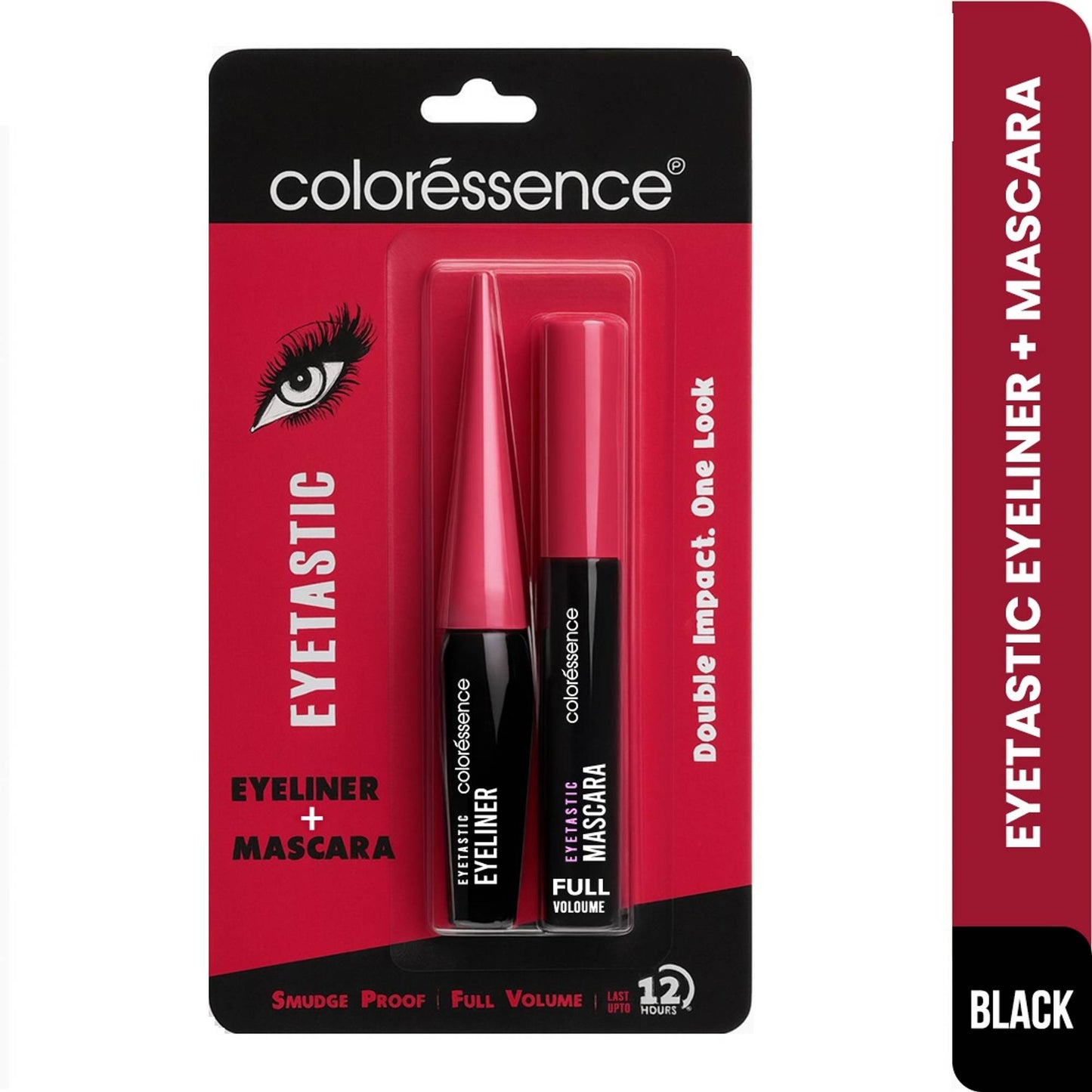 Coloressence Eyetastic Eyeliner & Mascara Set - Smudge-Proof & Full Volume