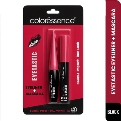 Coloressence Eyetastic Eyeliner & Mascara Set - Smudge-Proof & Full Volume