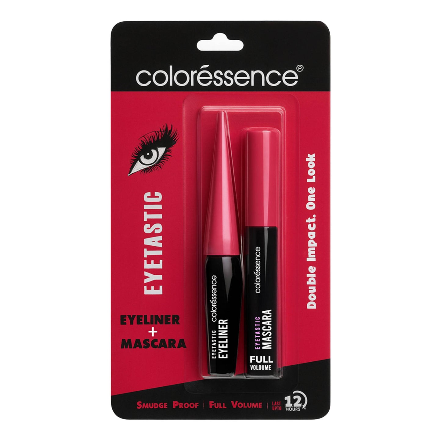 Coloressence Eyetastic Eyeliner & Mascara Set - Smudge-Proof & Full Volume