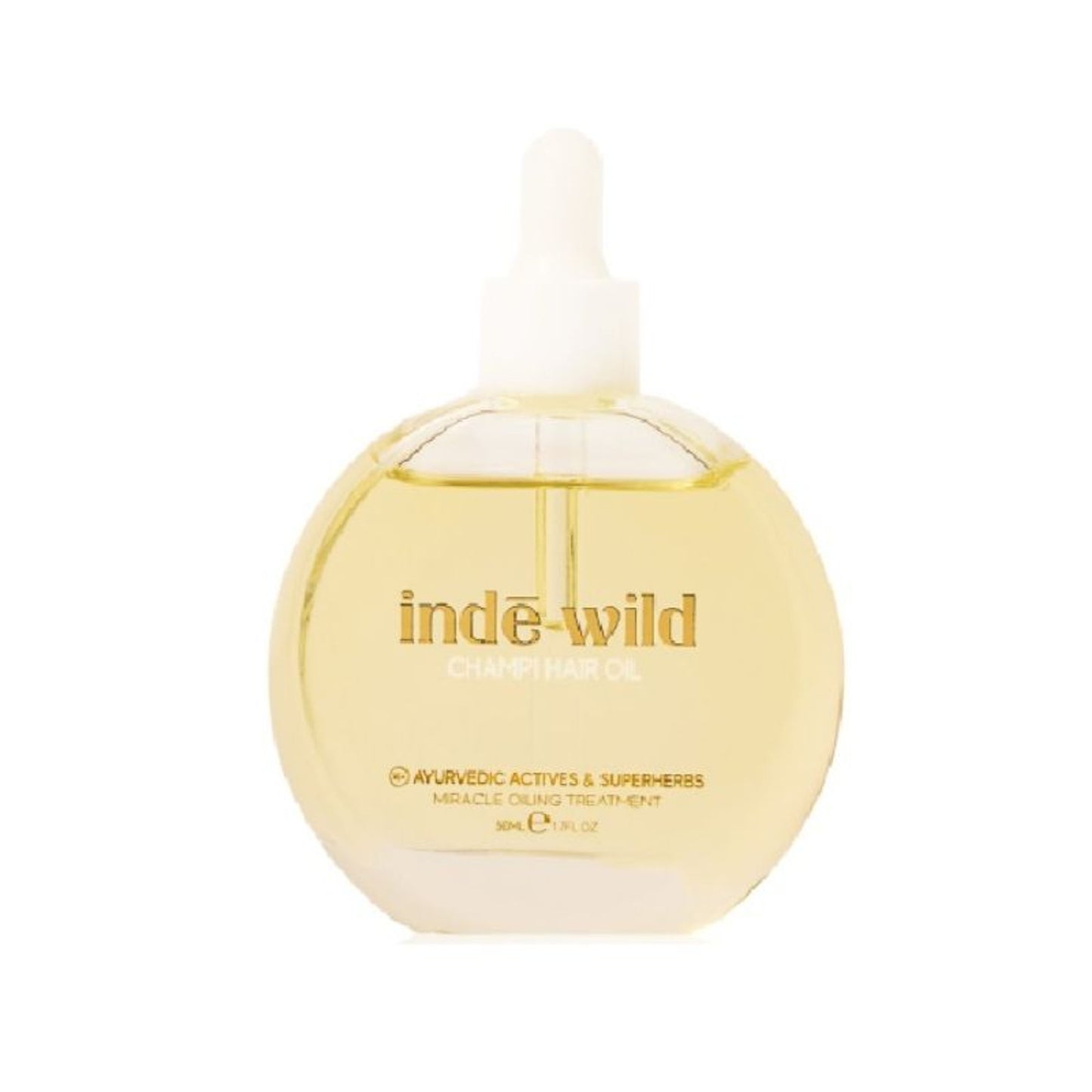 inde wild Champi Hair Oil With Bhringraj, Brahmi & Amla For Regrowth, Hairfall & Dandruff Control