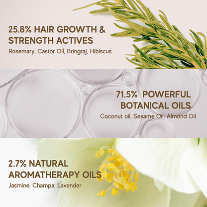 inde wild Champi Hair Oil With Bhringraj, Brahmi & Amla For Regrowth, Hairfall & Dandruff Control