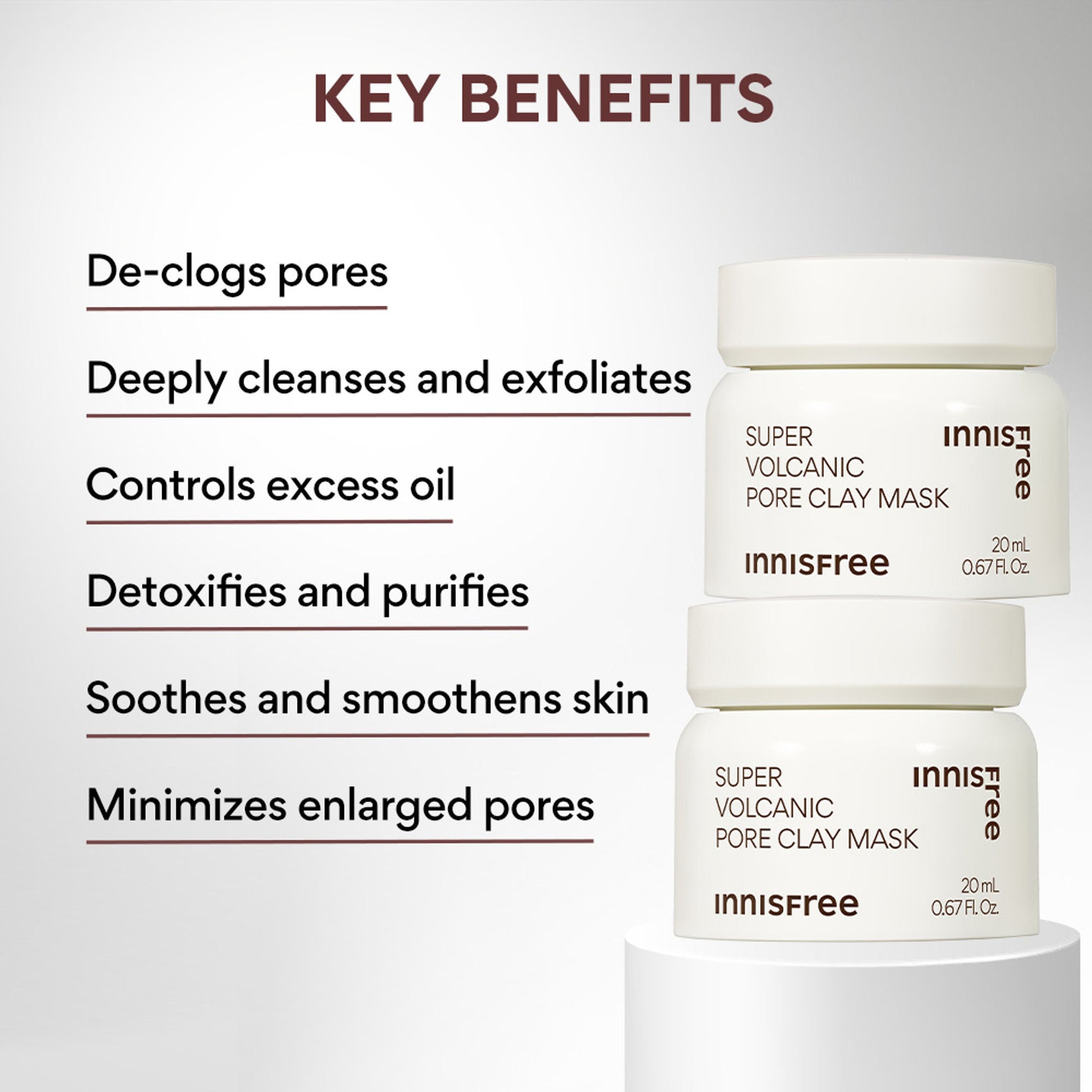 Innisfree Pore Clearing Clay Mask 2X With Volcanic Clusters