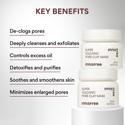 Innisfree Pore Clearing Clay Mask 2X With Volcanic Clusters