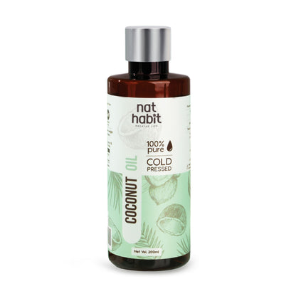 Nat Habit 100% Pure Cold Pressed Coconut Hair & Skin Oil