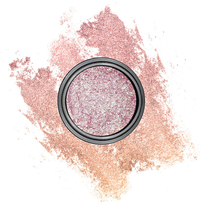 Shopaarel Photoready Eye Glitter in shade 02, sparkling silver eye makeup with fine glitter particles on eyelids.