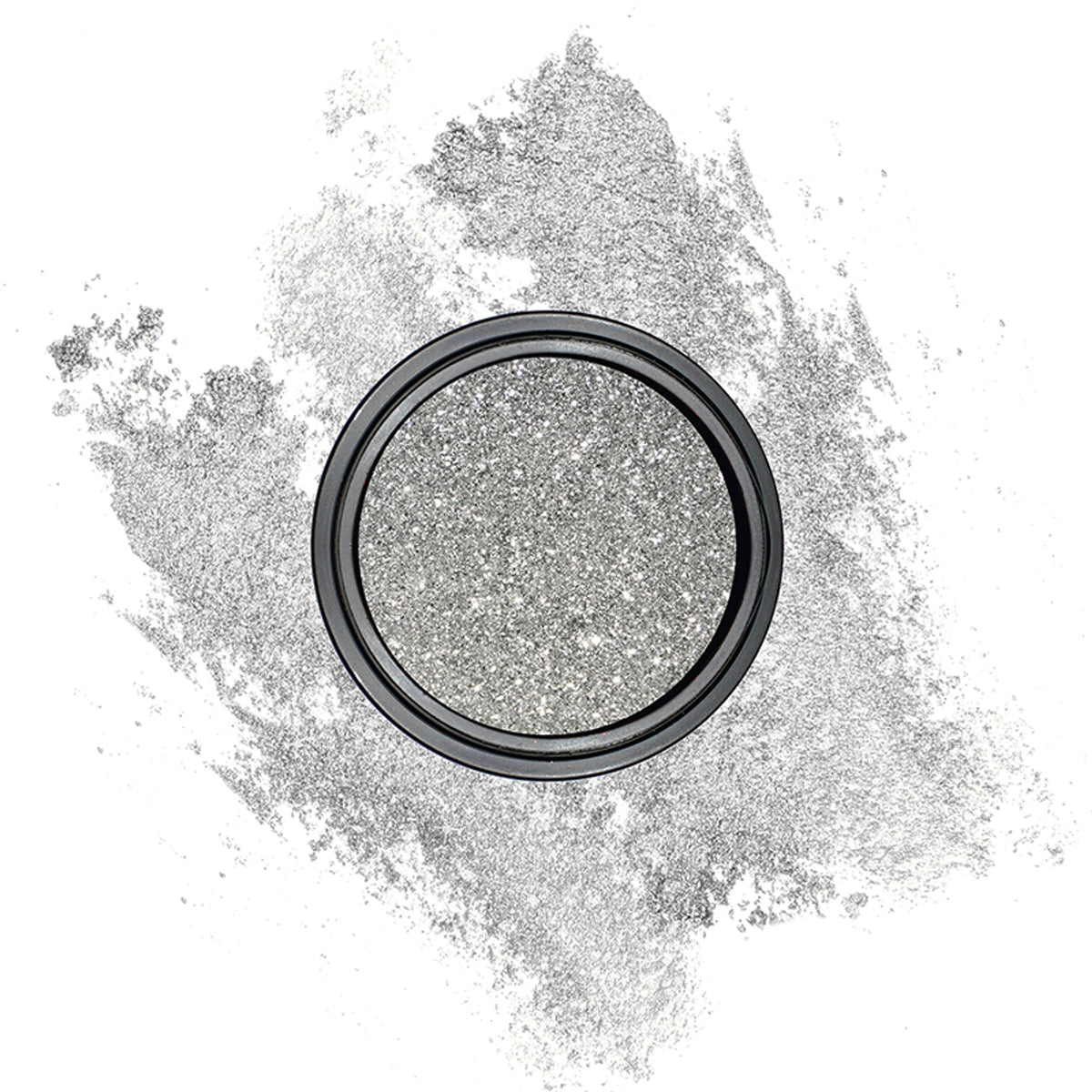 Shopaarel Photoready Eye Glitter in shade 07, sparkling silver glitter applied around eye for a dazzling makeup look.