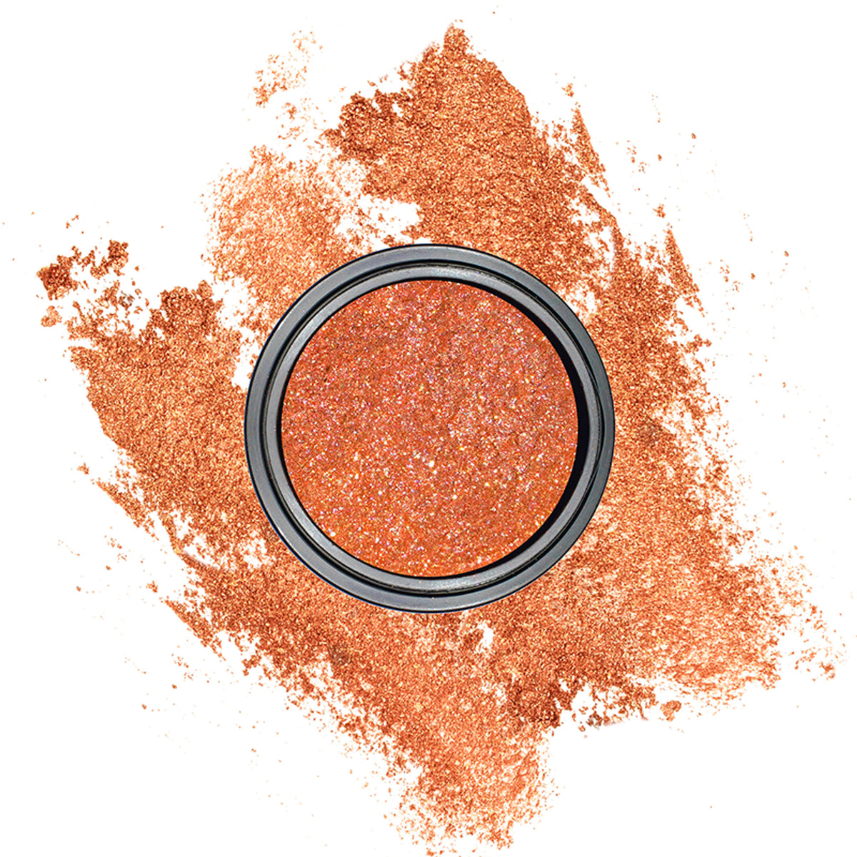 Shopaarel Photoready Eye Glitter in shade 010 showcasing sparkling, metallic eye makeup with fine glitter particles on a model's eyelid.