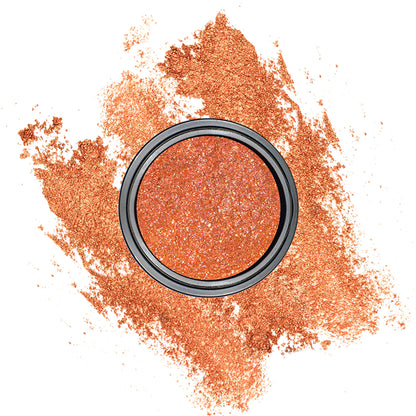 Shopaarel Photoready Eye Glitter in shade 010 showcasing sparkling, metallic eye makeup with fine glitter particles on a model's eyelid.