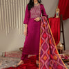 Dhiyona VA Women'sEthnic Motifs Woven Design Regular Zari Work Kurta With Trousers & Dupatta