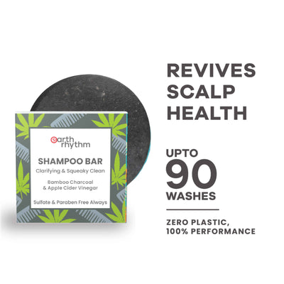 Earth Rhythm Shampoo Bar, Cardboard Box - Bamboo Charcoal N Apple Cider Vinegar