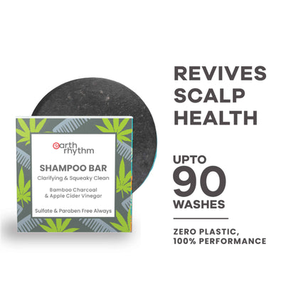 Earth Rhythm Shampoo Bar, Cardboard Box - Bamboo Charcoal N Apple Cider Vinegar