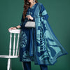 Dhiyona IE Floral Printed Pure Cotton Kurta With Trousers & Dupatta