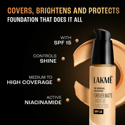 Lakme Forever Matte Longwear Foundation - Warm Beige