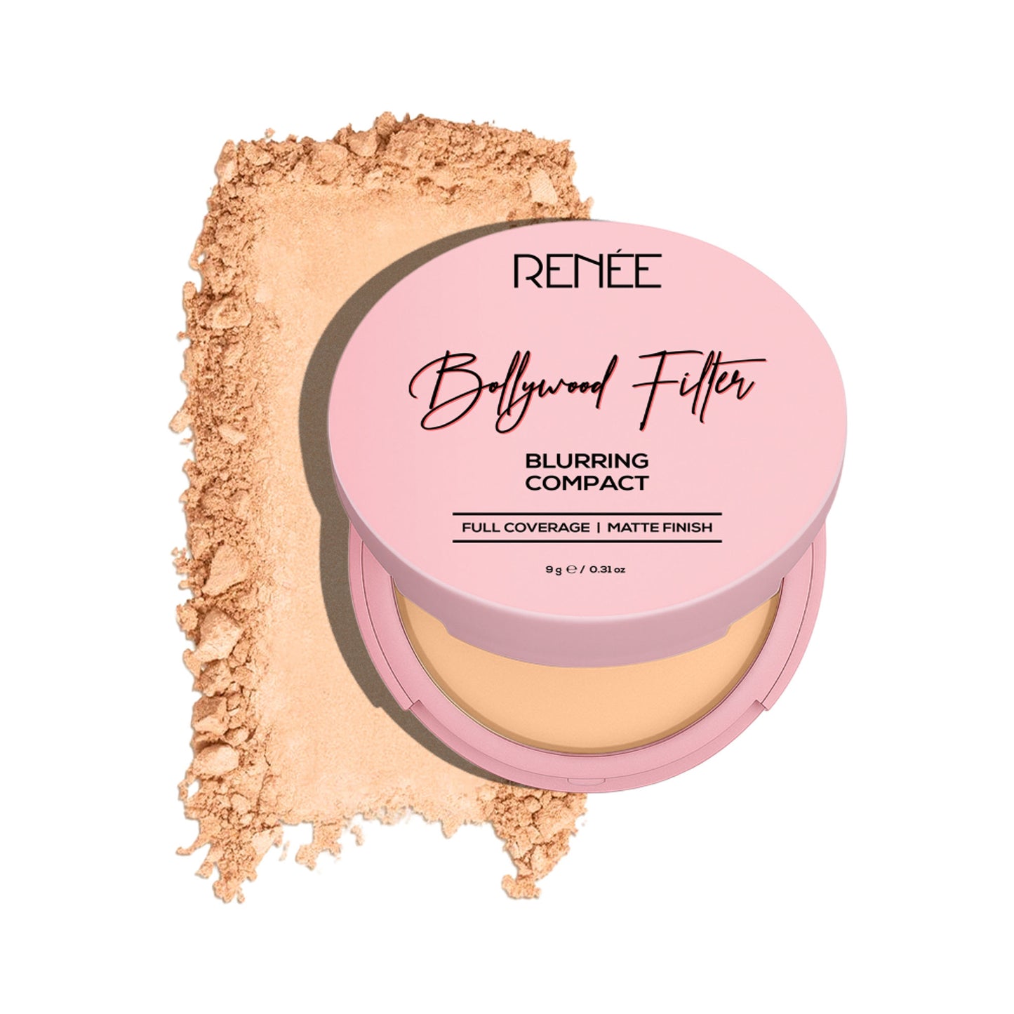 Renee Cosmetics Bollywood Filter Blurring Matte Finish Compact - 03 Beige Blur