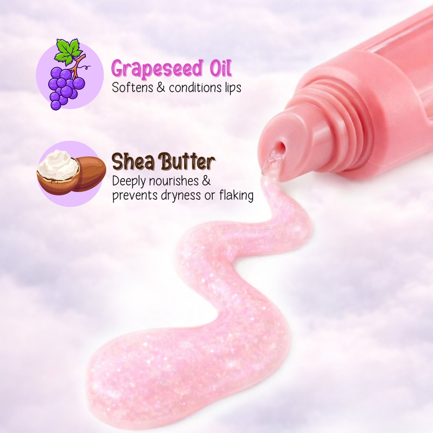Renee Cosmetics Princess By RENEE Cloudshine Glitter Lip Gloss