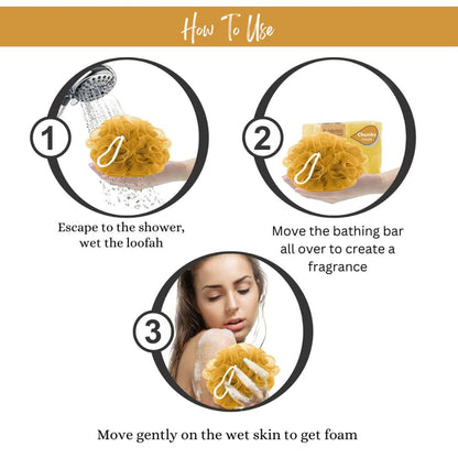 BodyHerbals Glow, Hand Made Sandal Turmeric Bathing Bar With Natural Chunks