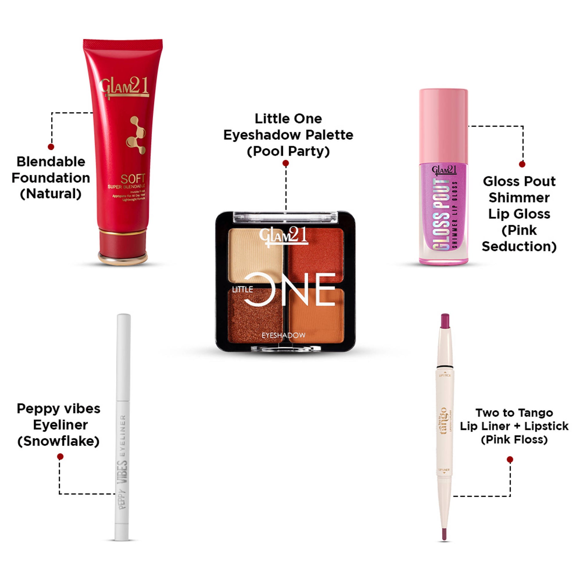 GLAM21 Dramatic Desire Makeup Combo Pack