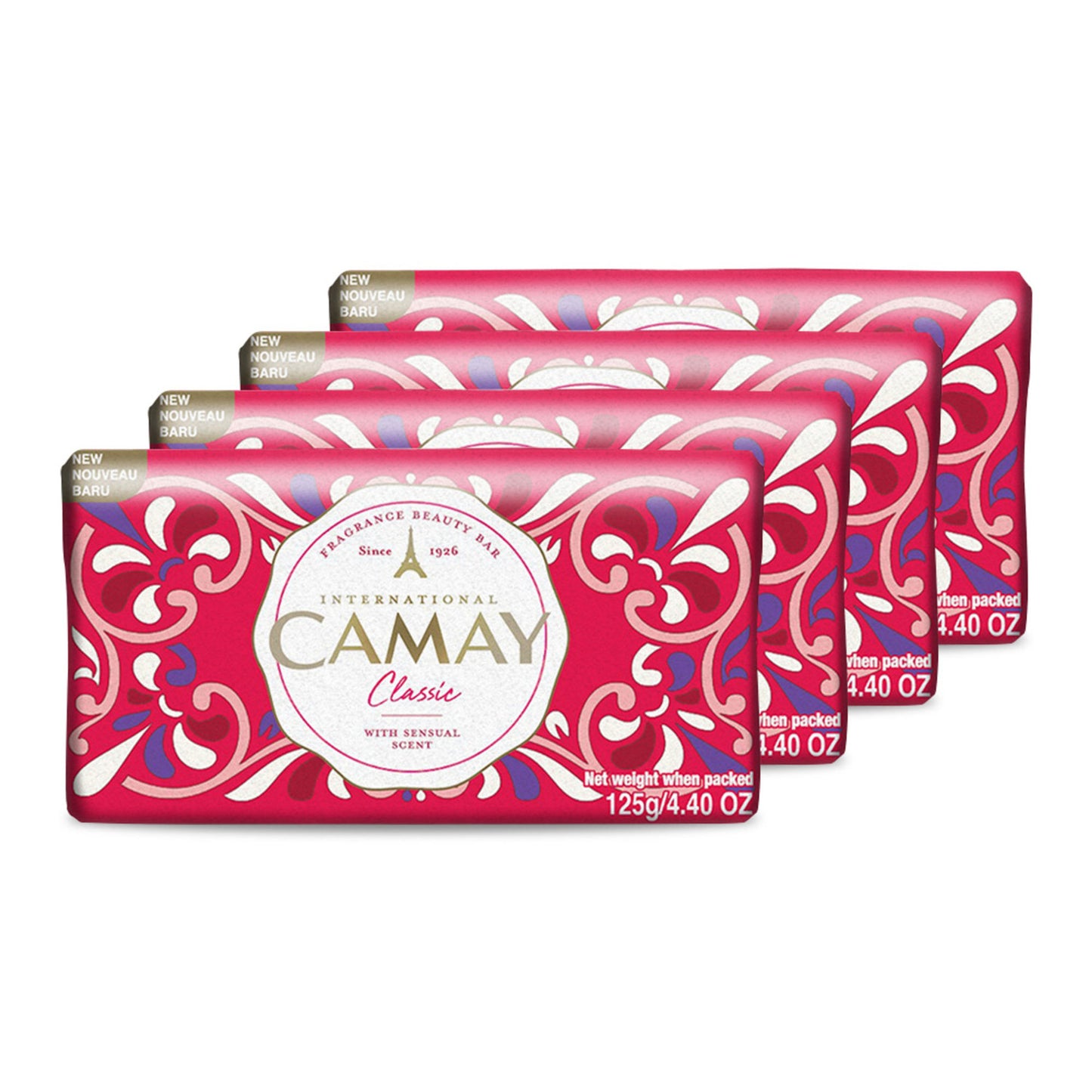 Camay Classic Carnations & Roses Beauty Soap - Pack Of 4