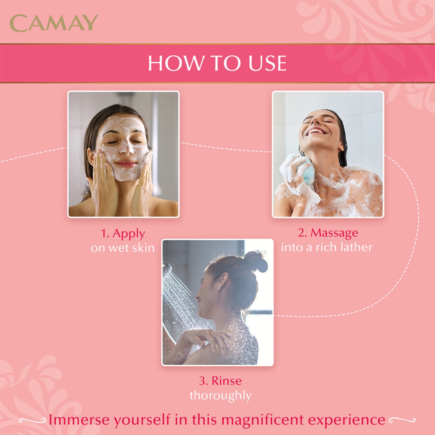 Camay Classic Carnations & Roses Beauty Soap - Pack Of 4