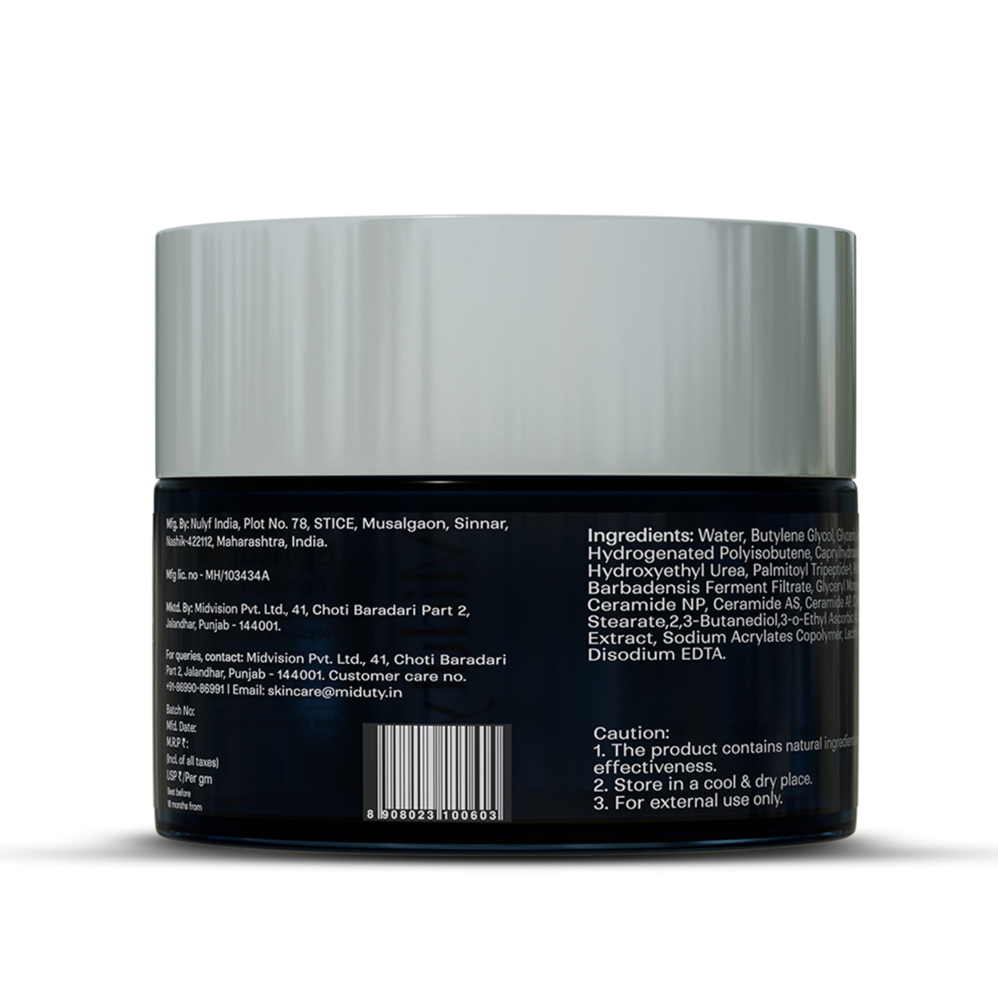Miduty EpiRepair Night Cream with Peptides, Ceramides & Fermented Aloe For All Skin Types
