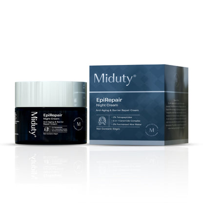 Miduty EpiRepair Night Cream with Peptides, Ceramides & Fermented Aloe For All Skin Types