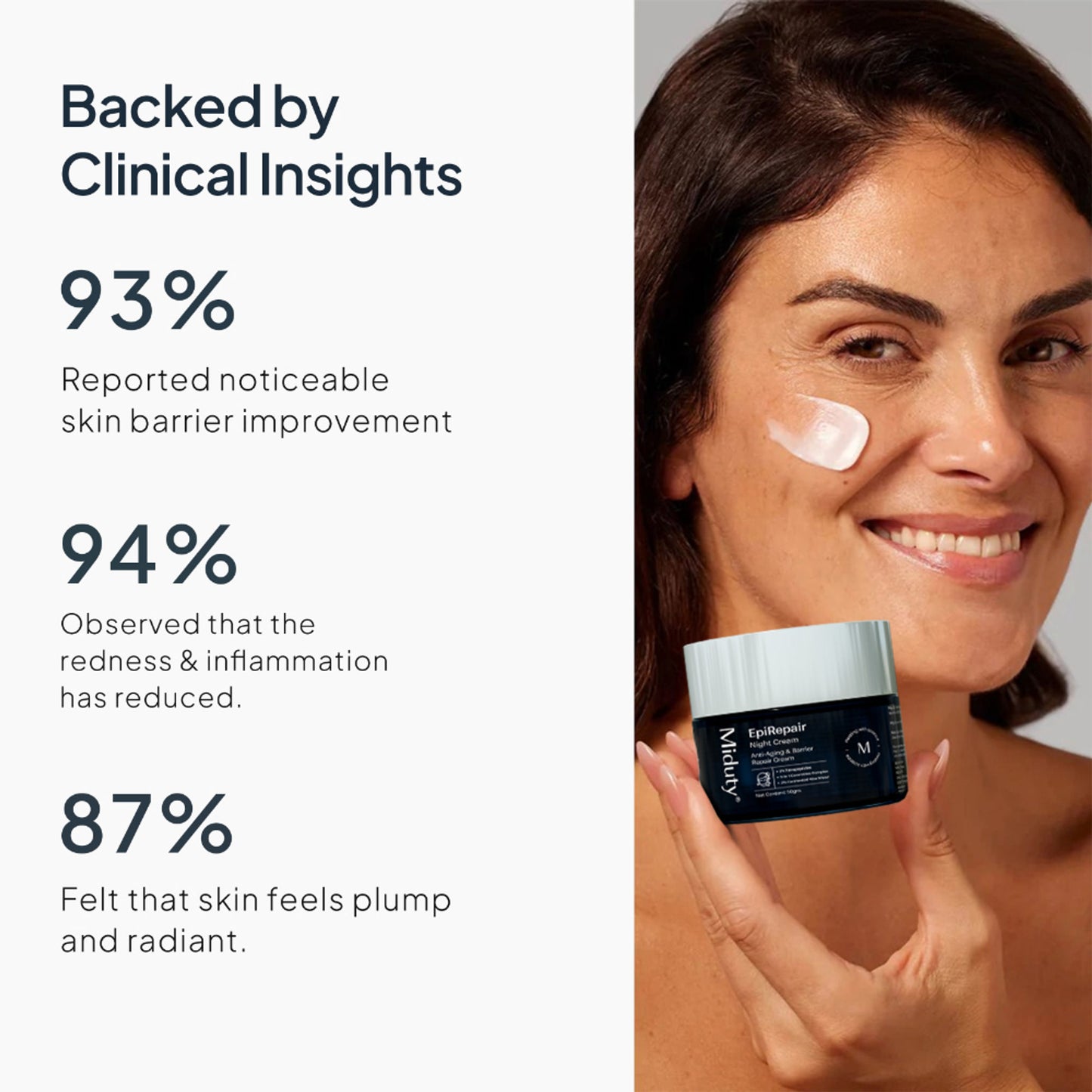Miduty EpiRepair Night Cream with Peptides, Ceramides & Fermented Aloe For All Skin Types