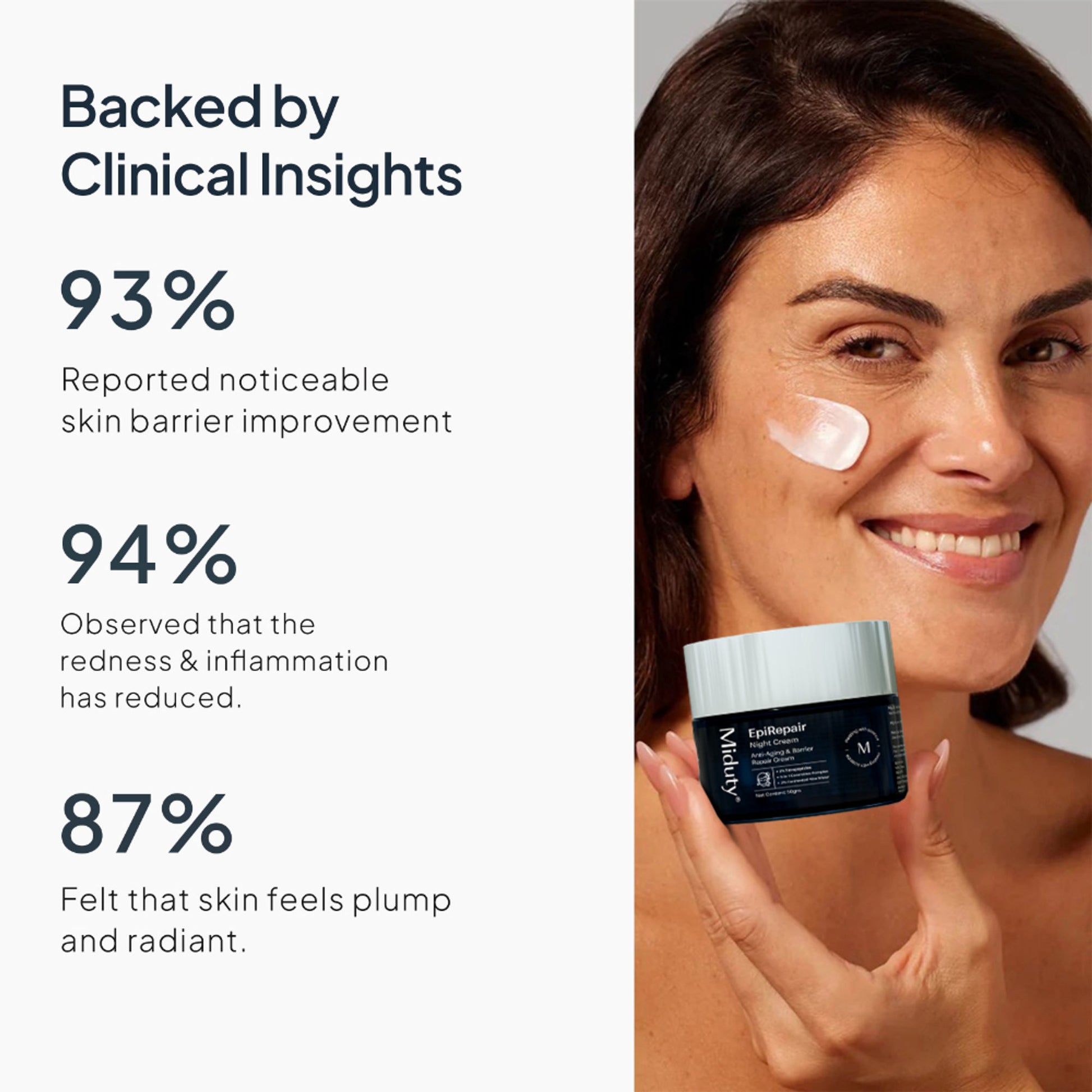 Miduty EpiRepair Night Cream with Peptides, Ceramides & Fermented Aloe For All Skin Types