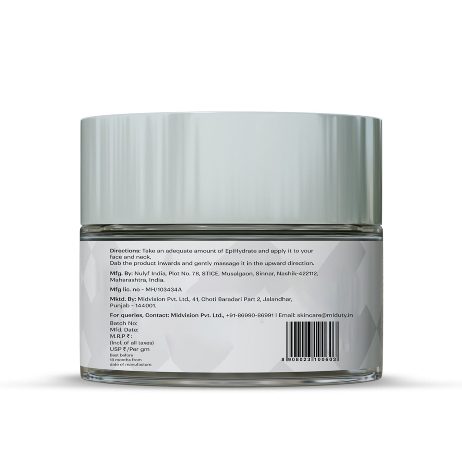 Miduty EpiHydrate 72 Hrs Moisture Lock Hyaluronic Acid Skin Hydration Lightweight Gel