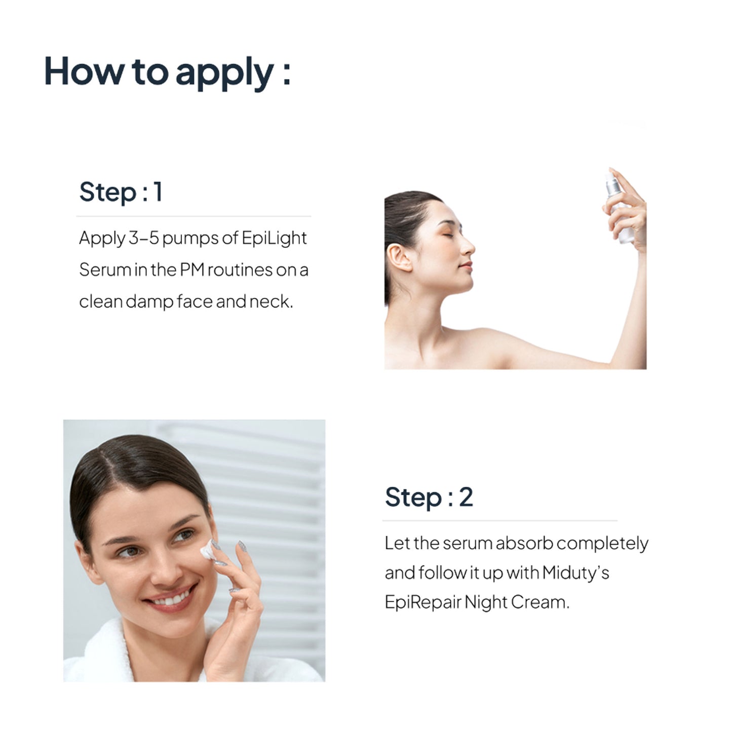 Miduty EpiLight Night Serum Skin Lightening Niacinamide RAYOLYS All Skin Types
