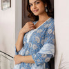 Dhiyona IE Floral Printed Pure Cotton Kurta With Trousers & Dupatta