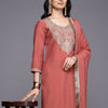 Dhiyona VA Women'sEthnic Motifs Yoke Design Zari Kurta With Palazzos & Dupatta