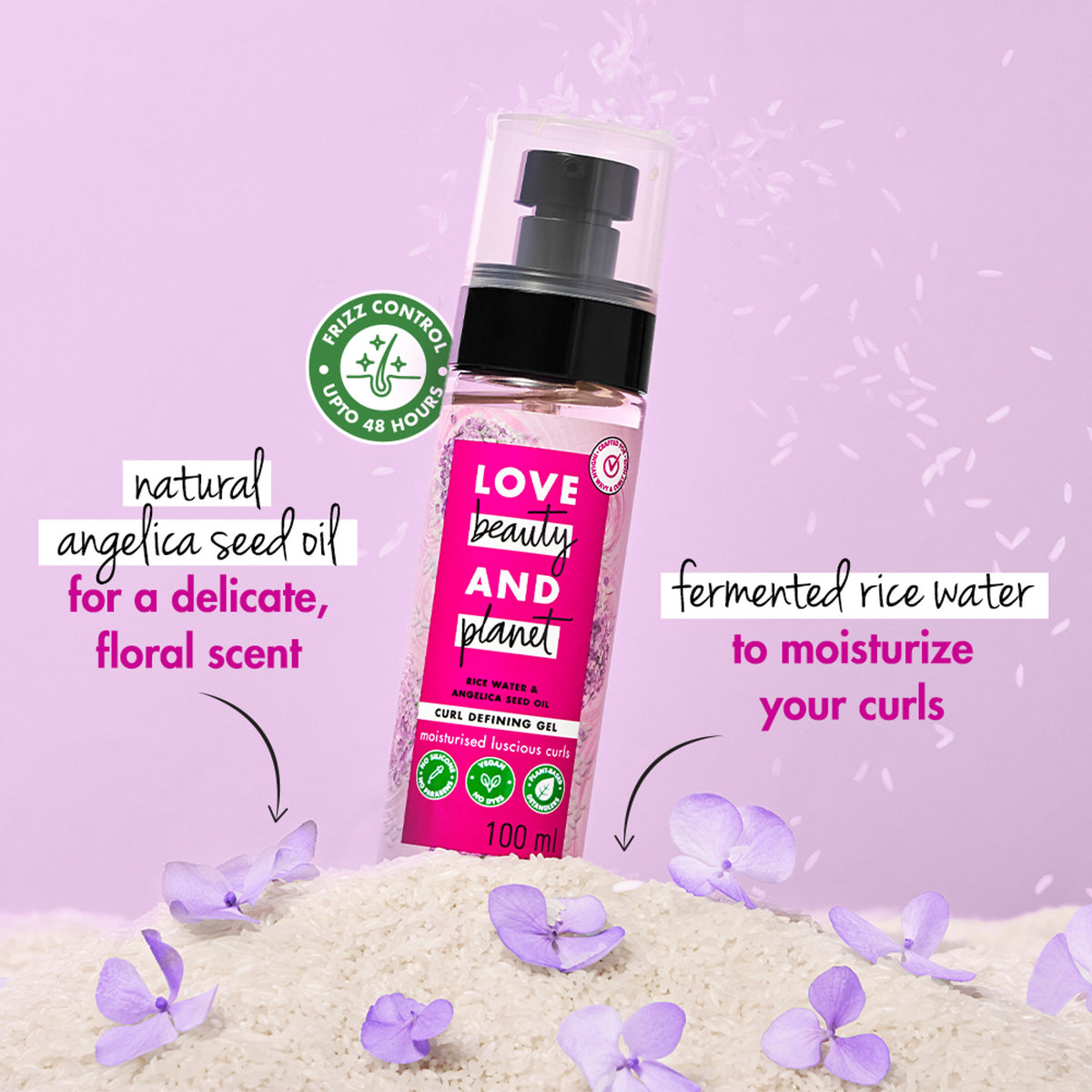 Love Beauty & Planet Rice Water & Angelica Seed Oil Curl Defining Gel For Curly & Wavy Hair