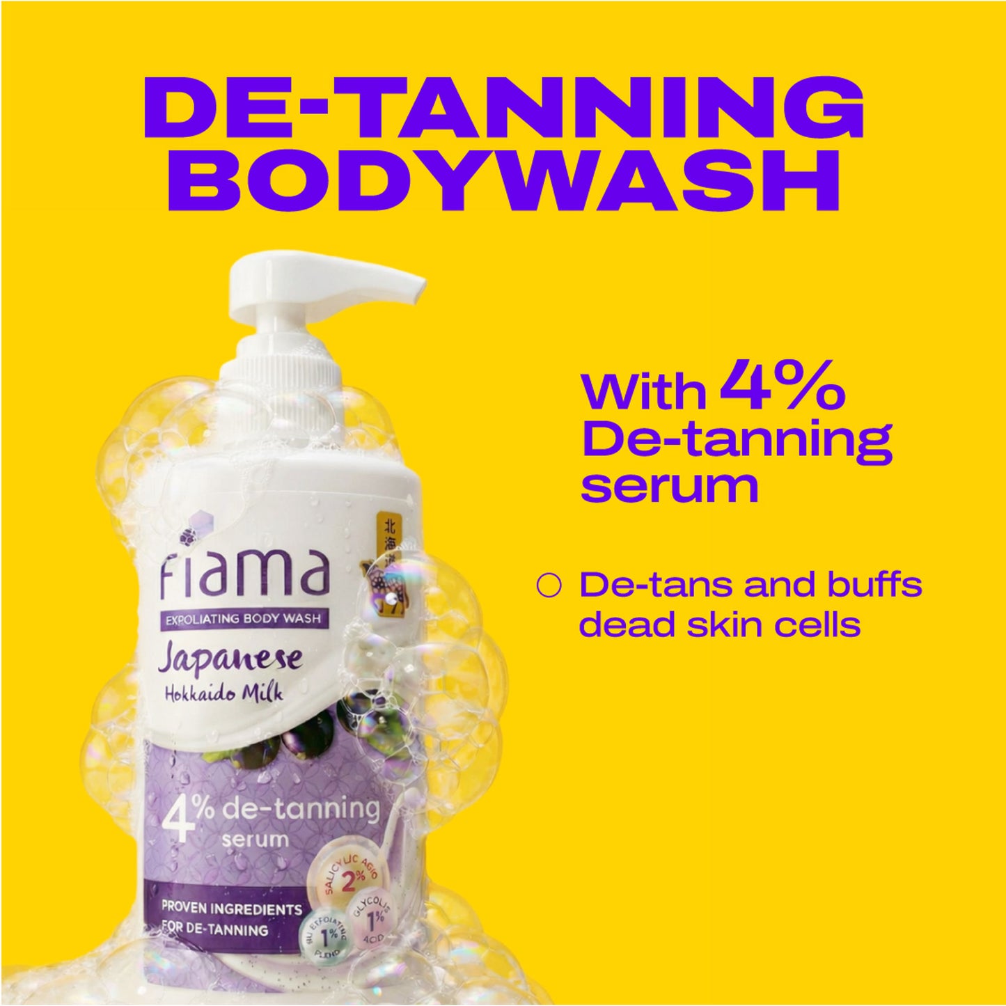 Fiama 4% Detan Serum Exfoliating Body Wash