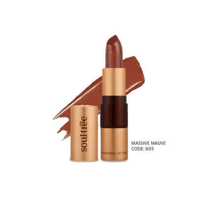 SoulTree Ayurvedic Lipstick - Massive Mauve 605