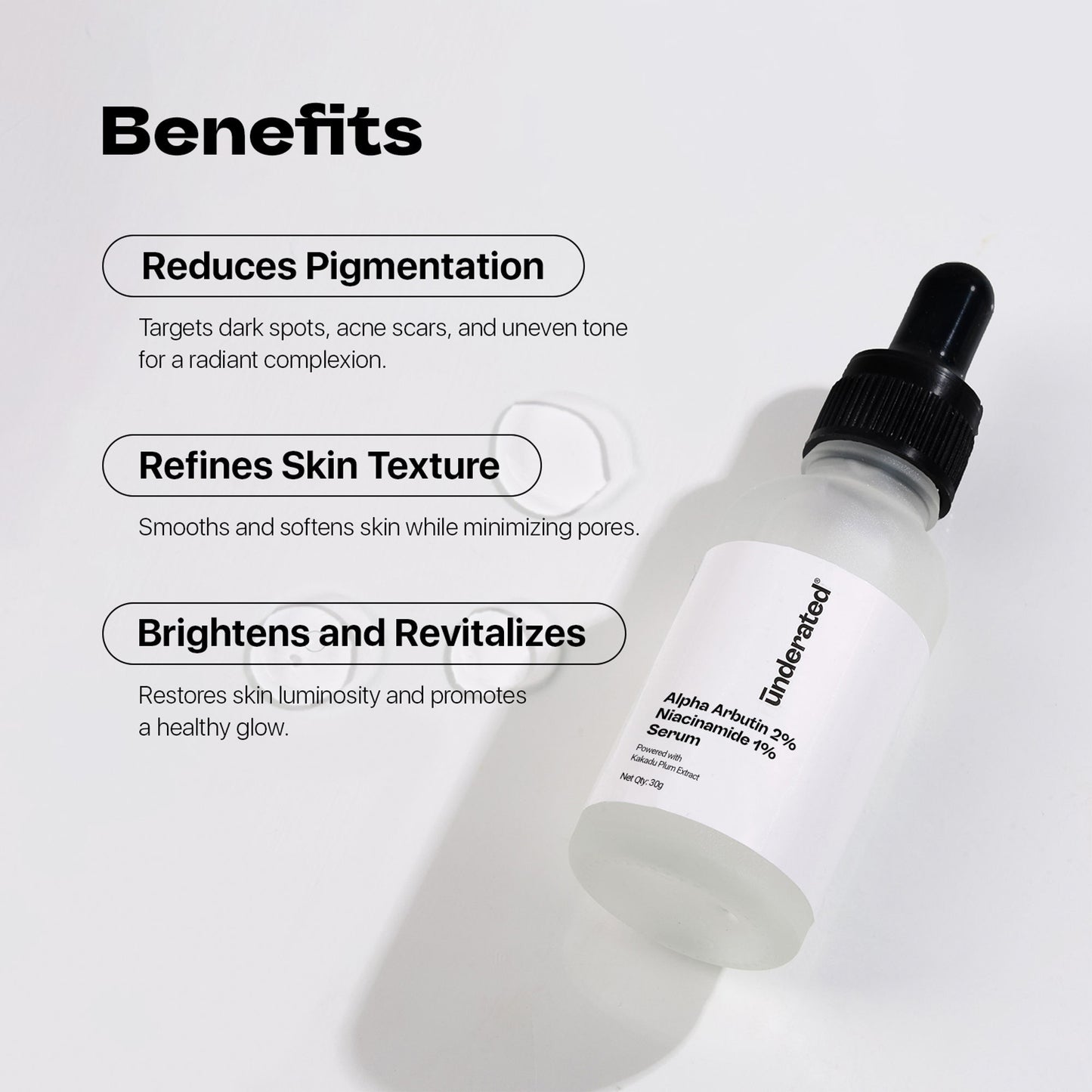 Underated Alpha Arbutin 2% Niacinamide 1% Serum
