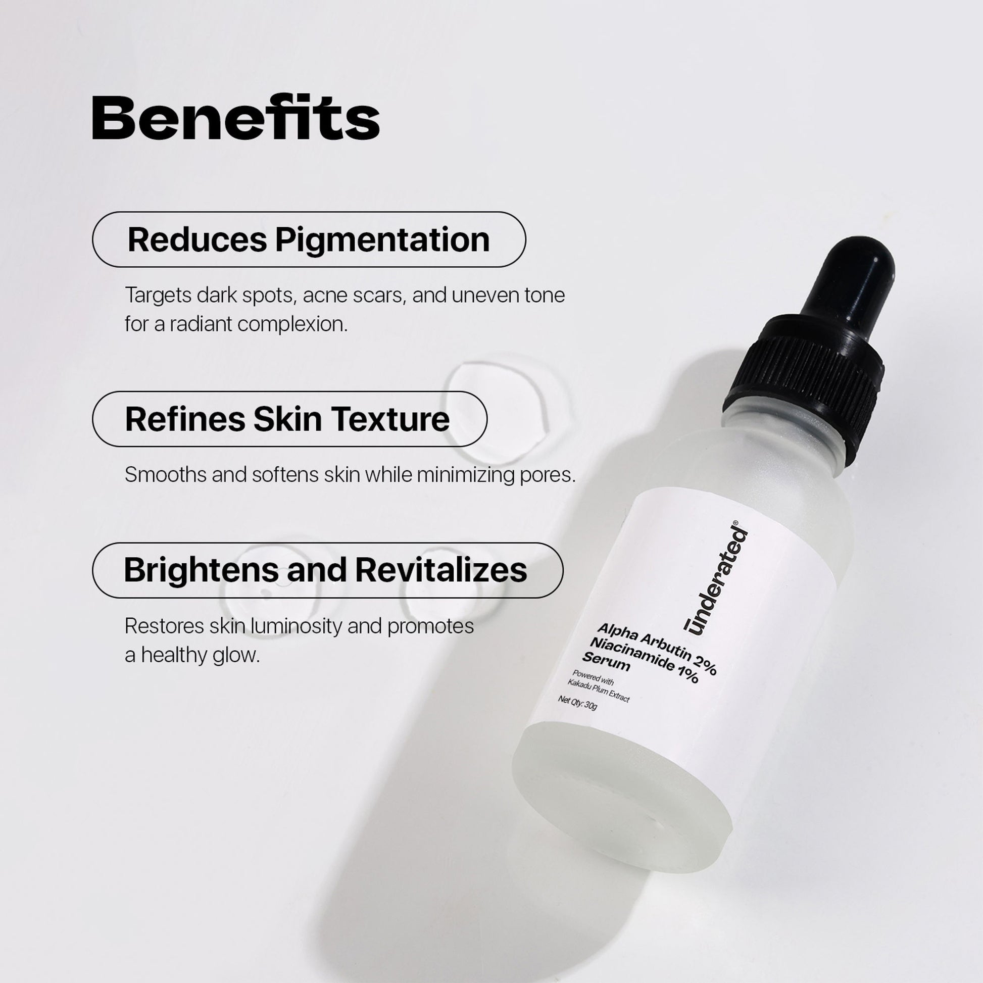 Underated Alpha Arbutin 2% Niacinamide 1% Serum