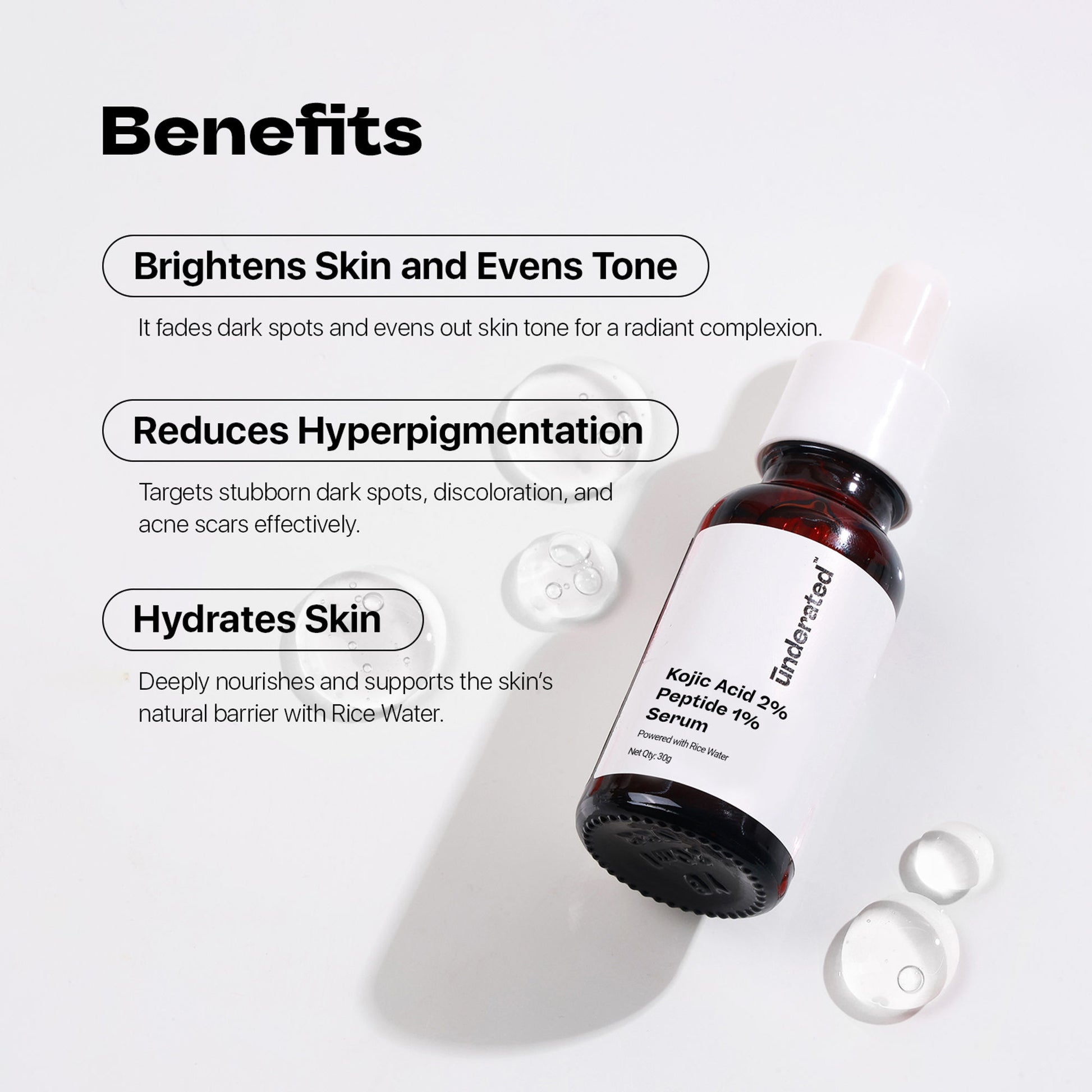 Underated Kojic Acid 2% + Peptide 1% Serum
