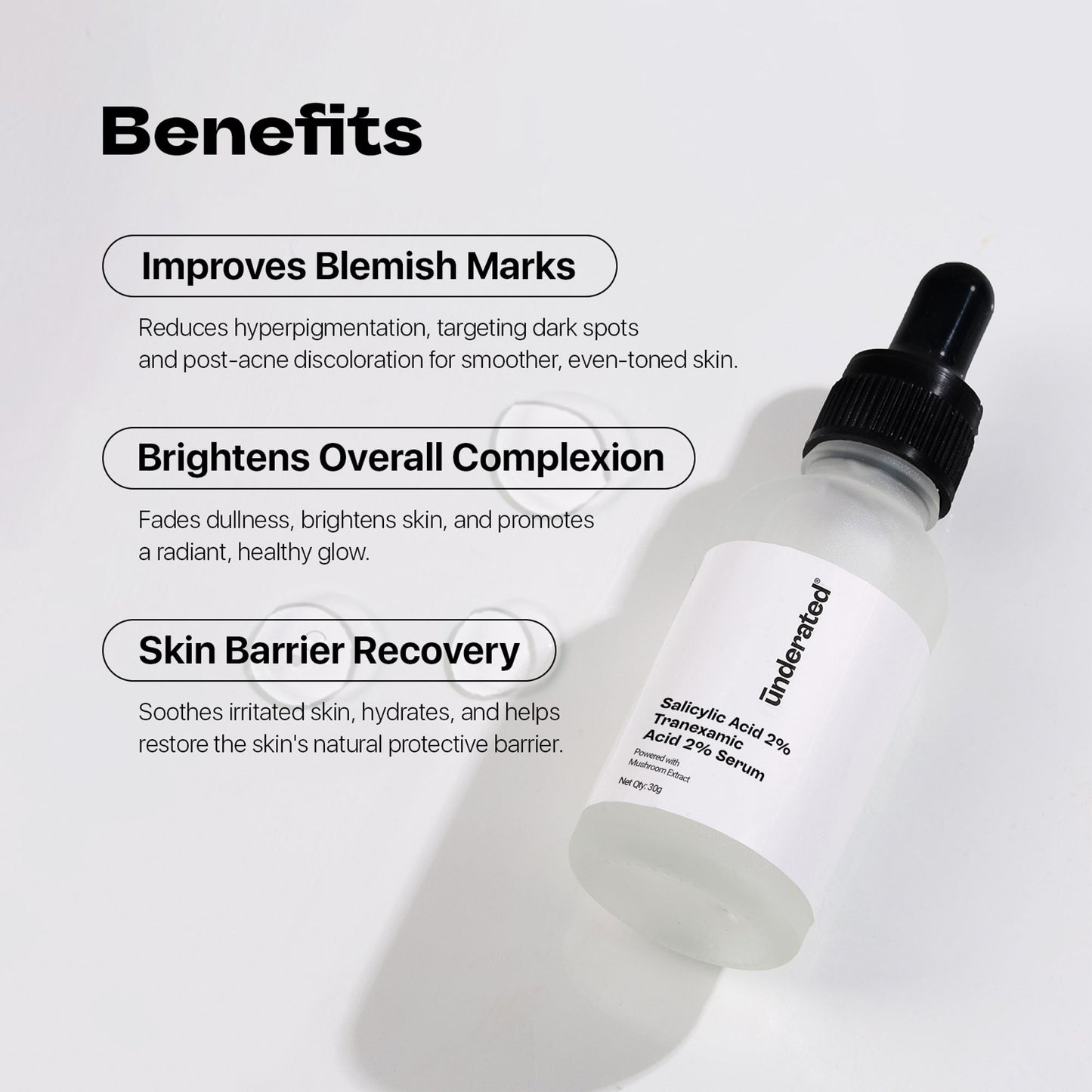 Underated Salicylic Acid 2%, Tranexamic Acid 2% Serum