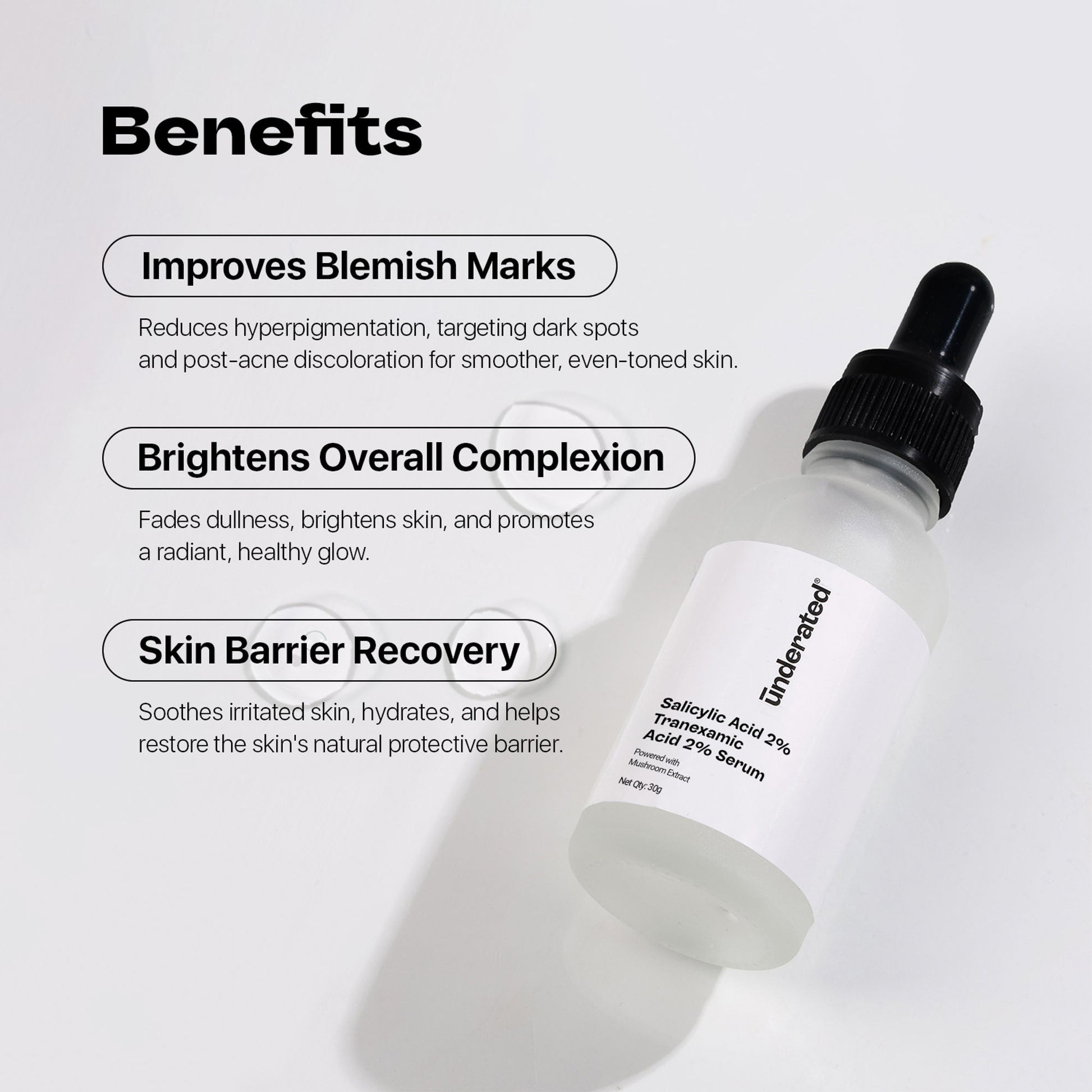 Underated Salicylic Acid 2%, Tranexamic Acid 2% Serum