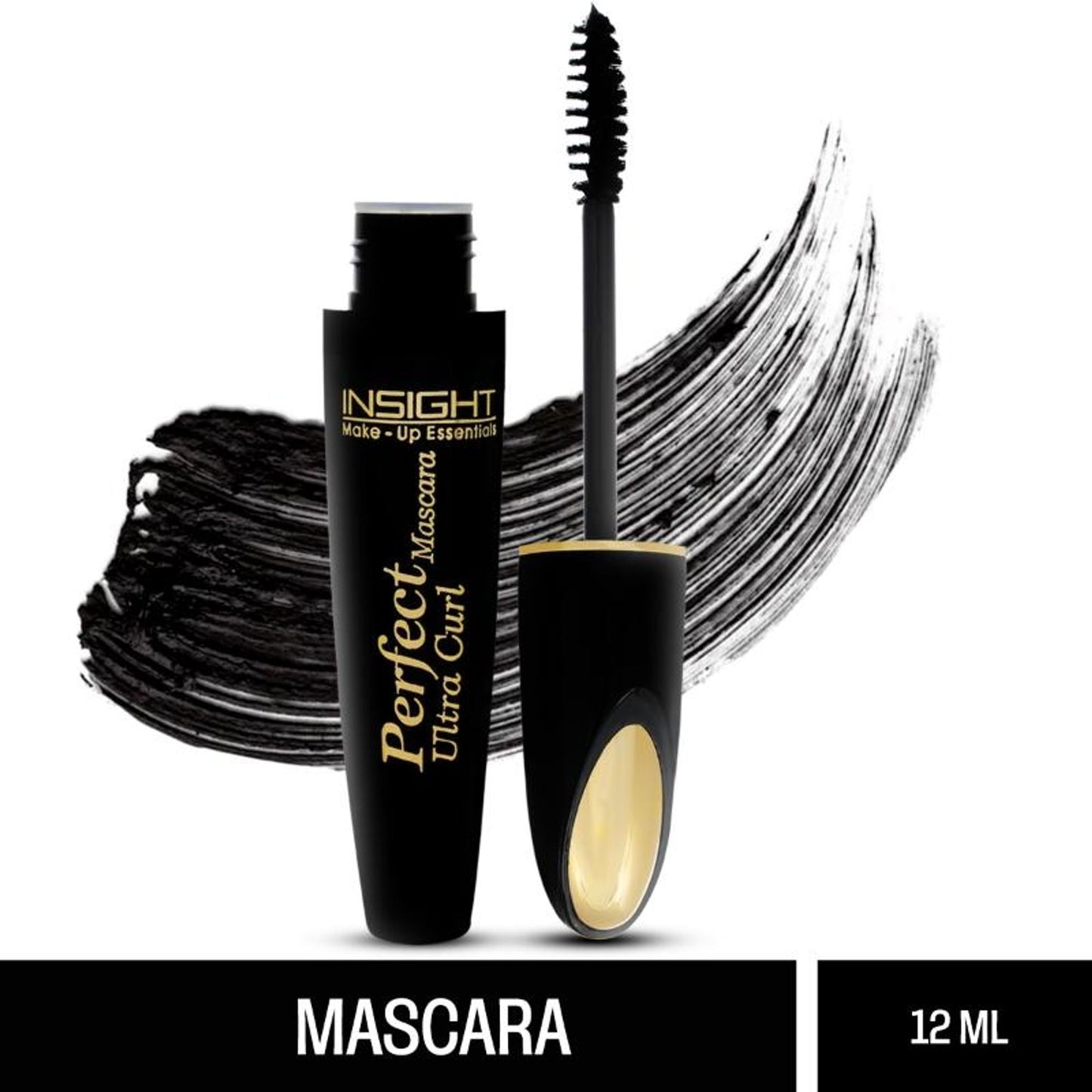 Insight Cosmetics Ultra Curl Perfect Mascara, Long Wear & Waterproof - Black