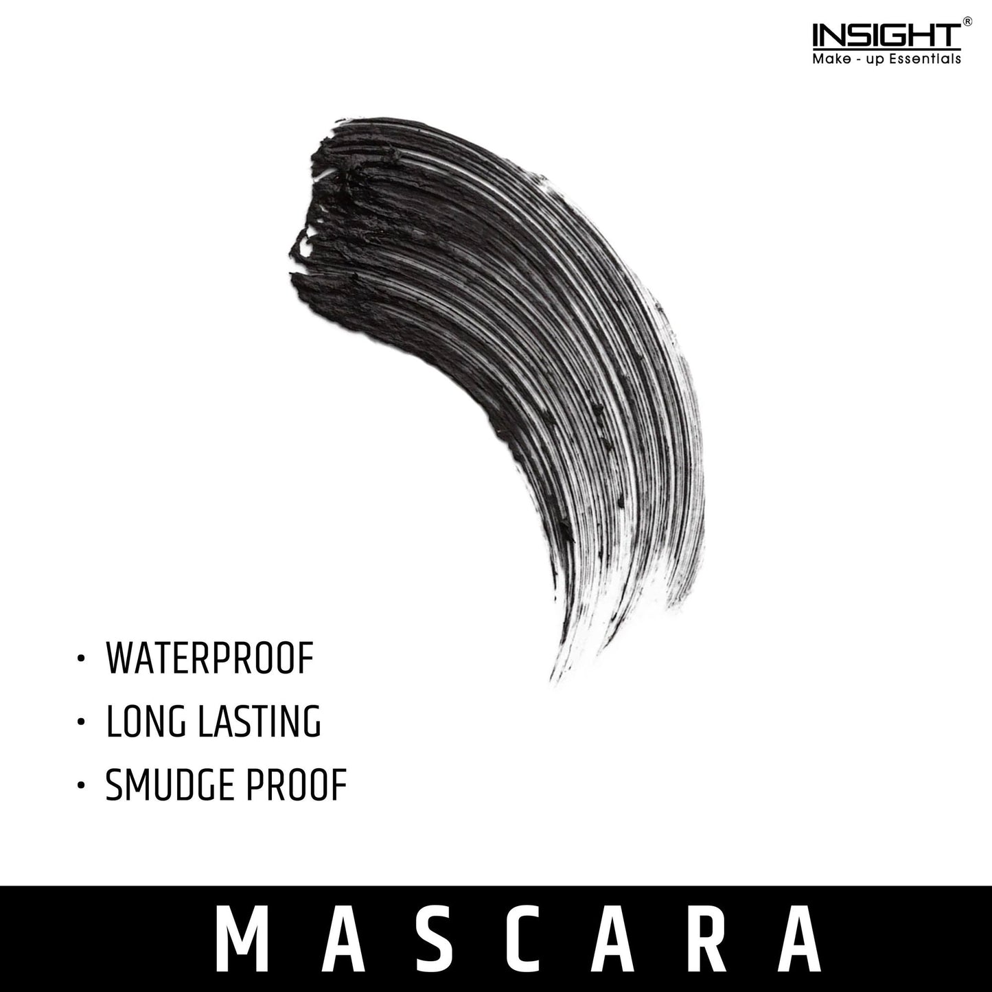 Insight Cosmetics Ultra Curl Perfect Mascara, Long Wear & Waterproof - Black