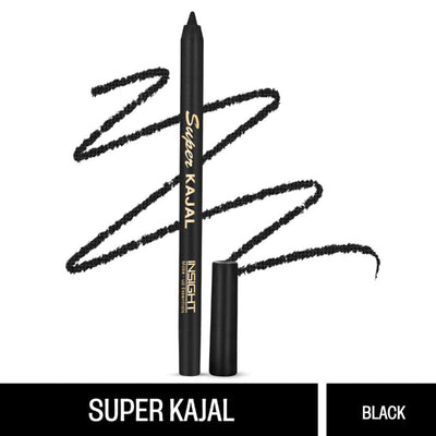 Insight Cosmetics Super Kajal, 25hr Long Wear, Waterproof, 1 Swipe Pigment - Black
