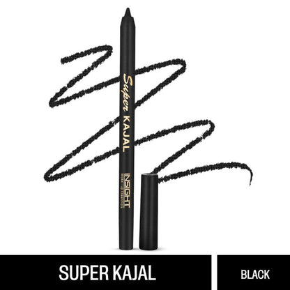 Insight Cosmetics Super Kajal, 25hr Long Wear, Waterproof, 1 Swipe Pigment - Black