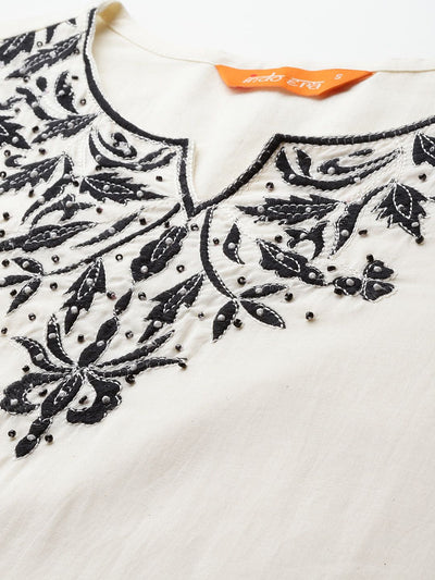 Indyancart IE Ethnic Motifs Embroidered Regular Pure Cotton Kurta with Trousers & Dupatta
