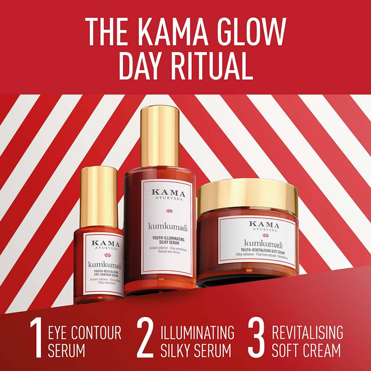 Kama Ayurveda Kumkumadi Youth Revitalising Soft Cream jar with cream inside, for uneven skin tone and dark spot reduction