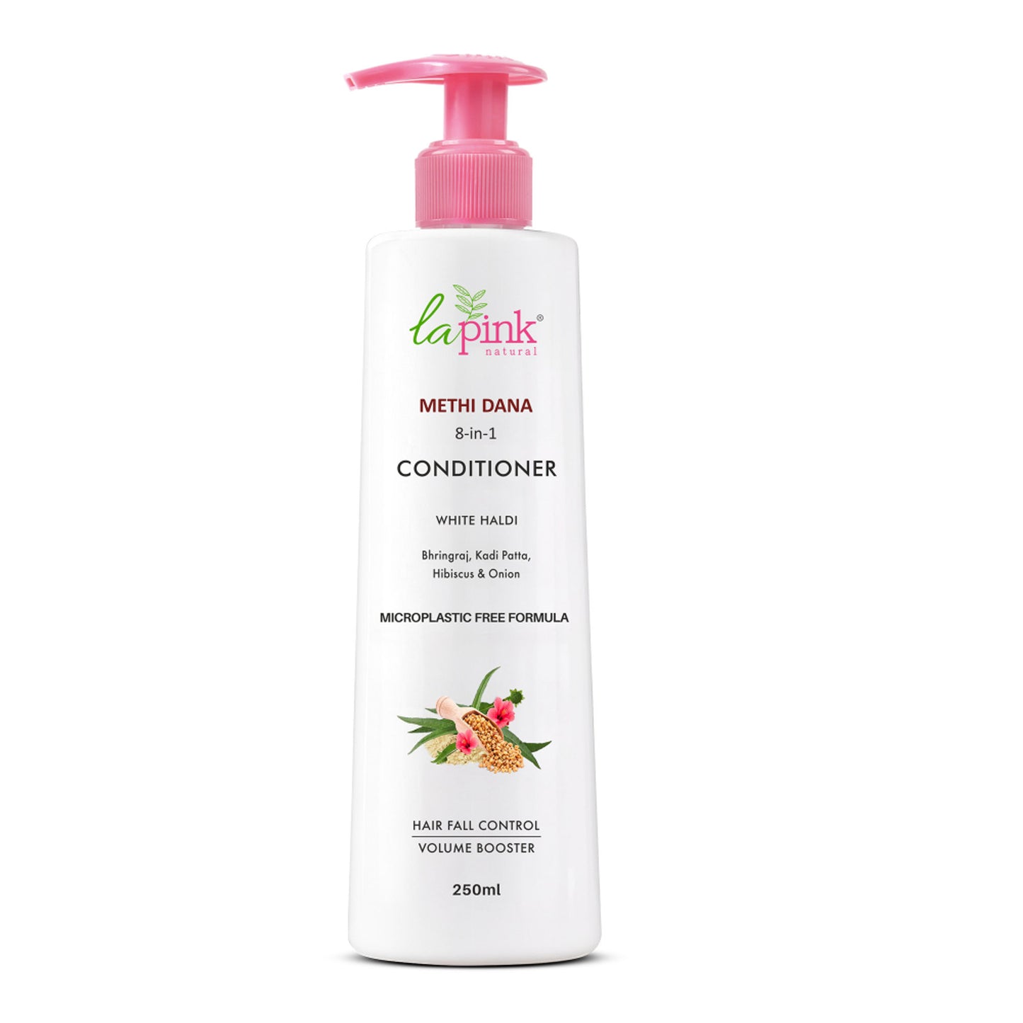 La Pink Methi Dana 8-In-1 Hair Fall Control Conditioner - Reduces Hair Breakage & Split-Ends