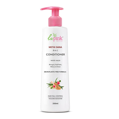 La Pink Methi Dana 8-In-1 Hair Fall Control Conditioner - Reduces Hair Breakage & Split-Ends
