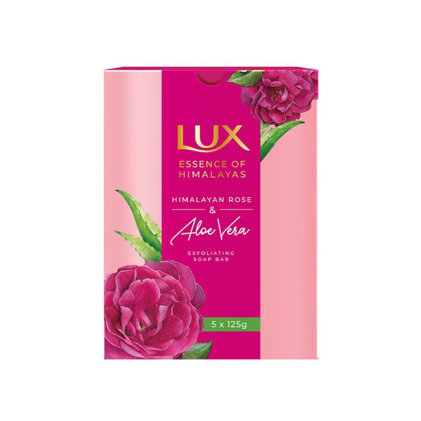 Lux Essence Of Himalayas Rose & Aloe Vera Exfoliating Soap - Pack Of 5