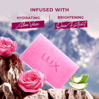 Lux Essence Of Himalayas Rose & Aloe Vera Exfoliating Soap - Pack Of 5