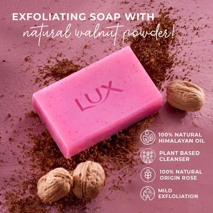 Lux Essence Of Himalayas Rose & Aloe Vera Exfoliating Soap - Pack Of 5